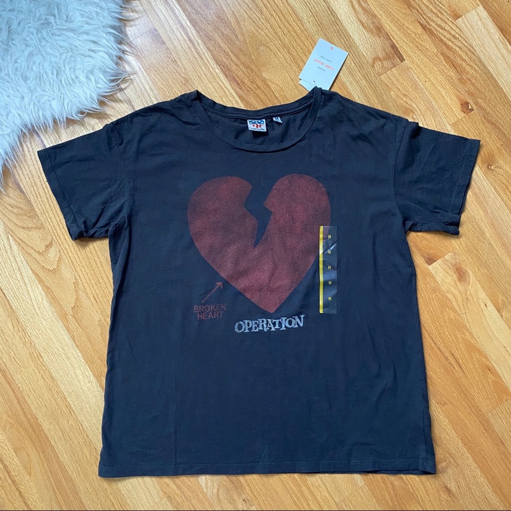 Junk Food NWT Operation Broken Heart Tee Unisex